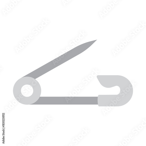 Safety Pin Vector Flat Icon Design
