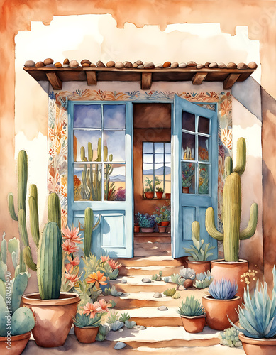 South West Door and Cactus