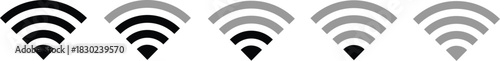 Wi-Fi icons set and stock vector illustration. wifi symbol. wifeless simple icons vector. wifi icon sheet, vector wifi icon image