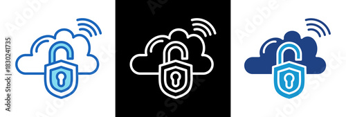 Cloud Security triplestyle icon