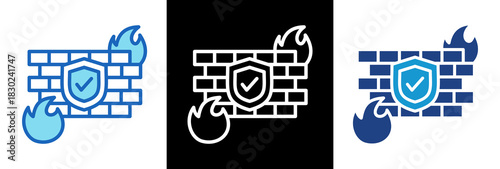 Firewall Protection triplestyle icon