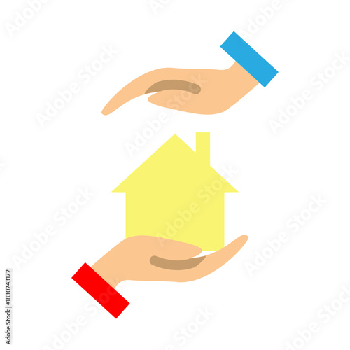 Mortgage Protection Vector Flat Icon Design