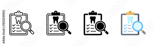 Dental Checkup Icon, Multi Styles Icon Set