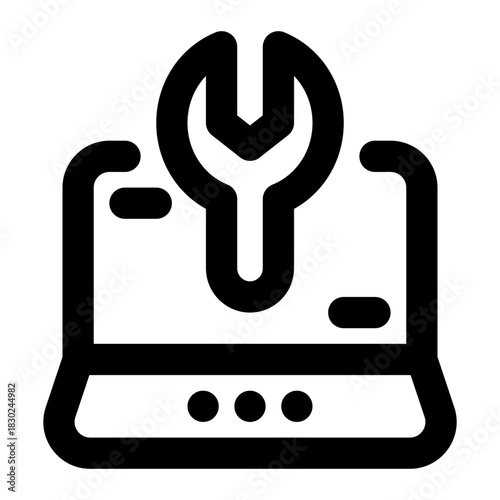 icon settings with style outline