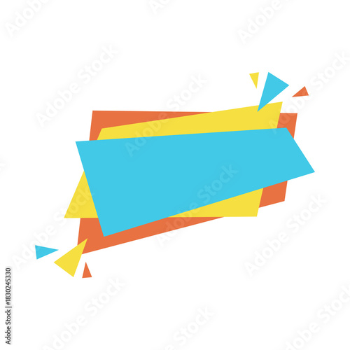 Free Download Colorful Geometric Shapes Banner with Copy Space. - GFXLoad