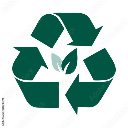 Flat Design Icon for Sustainable Development and Renewable Resources