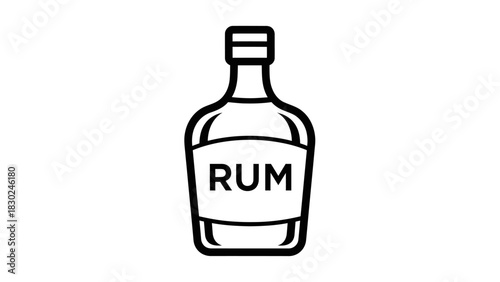 Minimalist Black Line-Art Beverage Bottle Silhouettes Vector Collection