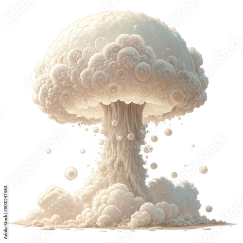 Unleash a powerful cloud burst effect for your design, symbolizing innovation, strength, and transformative change with a visually striking, impactful cloud