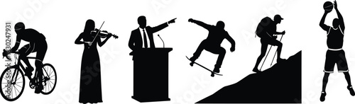 Diverse Human Activities and Talents Displayed