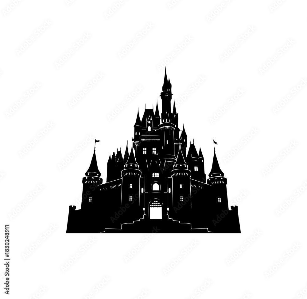 Fototapeta premium vector illustration of a castle