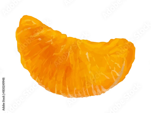 薄皮剥きみかん一房 ベクターイラスト 料理素材 材料