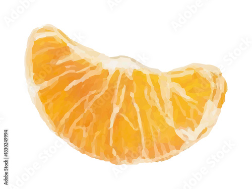 みかん 一房 ベクターイラスト 薄皮あり 料理素材