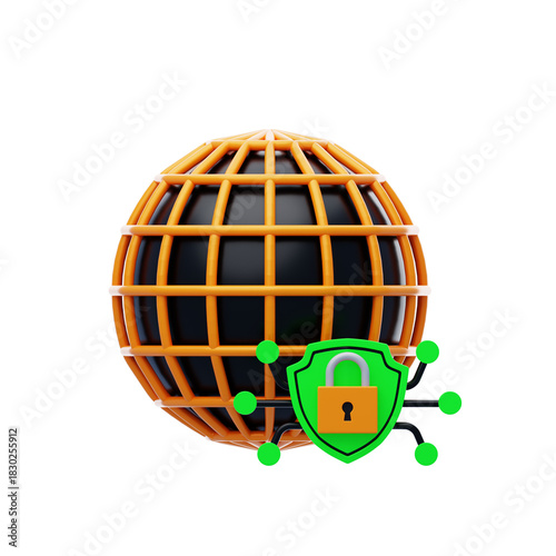 Internet Security 3D Icon