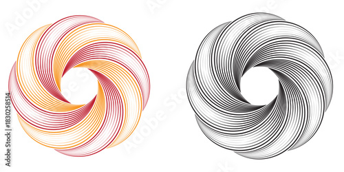 Colorful spiral loop illustration blending smooth gradients and layered curves. Vibrant abstract artwork with flowing motion, ideal for modern design, branding, and artistic digital compositions.