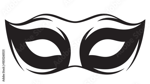 Elegant black masquerade mask for carnival celebrations and theatrical performances, adding mystery and allure to your event, perfect for costume parties and Venetian themes