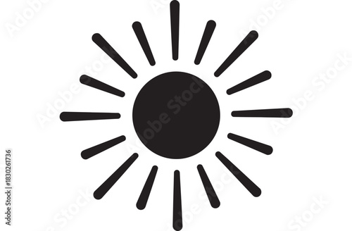 Brighten your designs with this sunny icon, perfect for adding a touch of warmth and optimism to any project or logo, ideal for weather apps and summer promotions