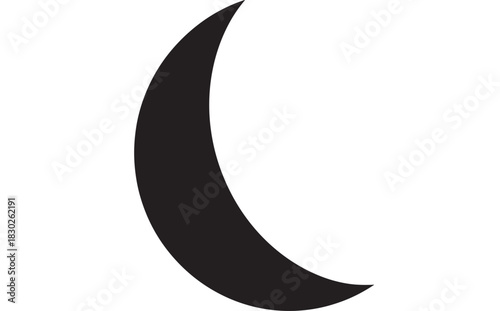 Mysterious crescent moon shining brightly in the night sky, evoking feelings of wonder and magic, perfect for astrology websites or dreamy celestial designs
