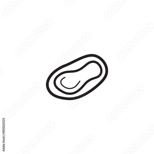 River Stone line art natural shapes smooth textures