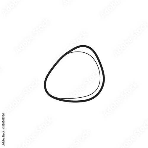 River Stone line art natural shapes smooth textures