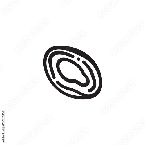 River Stone line art natural shapes smooth textures