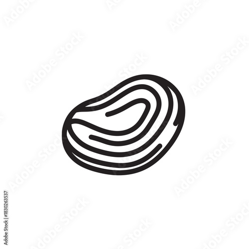 River Stone line art natural shapes smooth textures