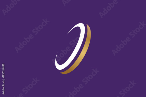 Golden 3D Coin Symbol on Purple Background