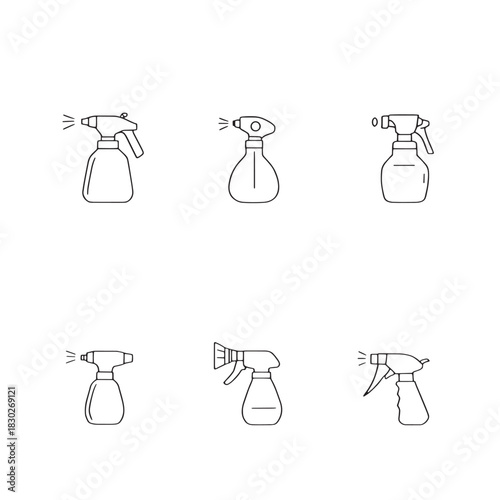 Sprayer line art minimal design for modern home decor