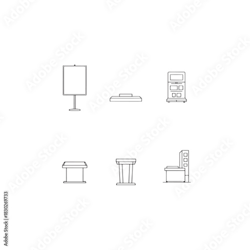 The Exhibit line art shapes perception