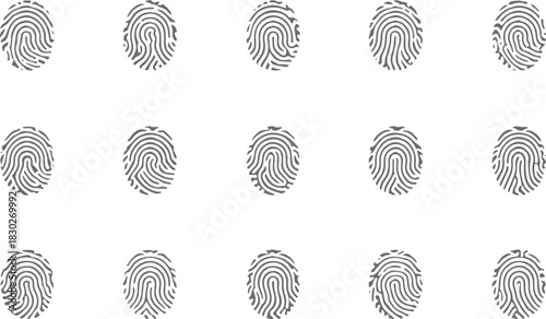 Vintage Grunge Fingerprint Texture Pack, Rough Ink Smudge Marks, Distressed Identification Print Set for Creative Design Projects