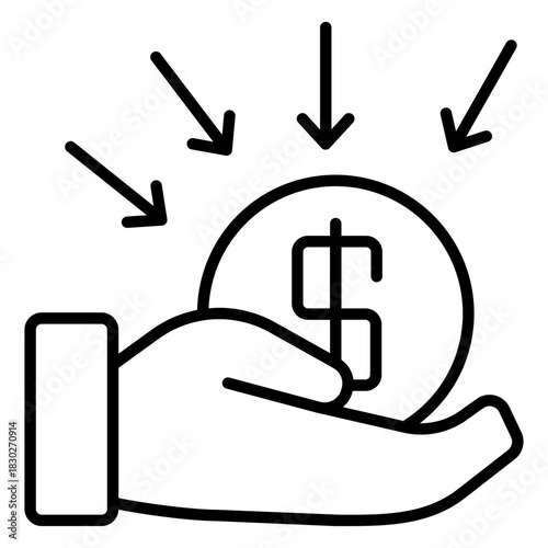 Income outline icon