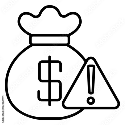 Over Budget outline icon