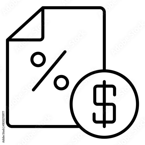 Tax outline icon
