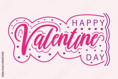 Premium Romantic Valentine's Day vector set for t-shirts, cards, and invitations.