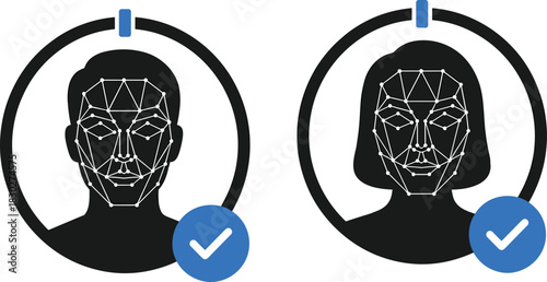 Facial Recognition Technology: Biometric Identification and Verification System for Male and Female Security Access using Face ID Scan.