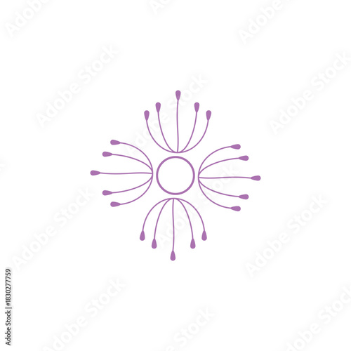 Dandelion logo simple vector and symbol