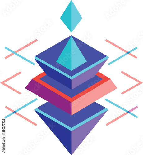 Black and white vector illustration of the flower of life sacred geometry symbol isolated on white background