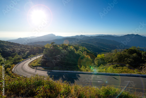 Εκτύπωση καμβά Beautiful landscape of Doi Inthanon national park in the morning at Mae Jam, Chiang Mai, Thailand