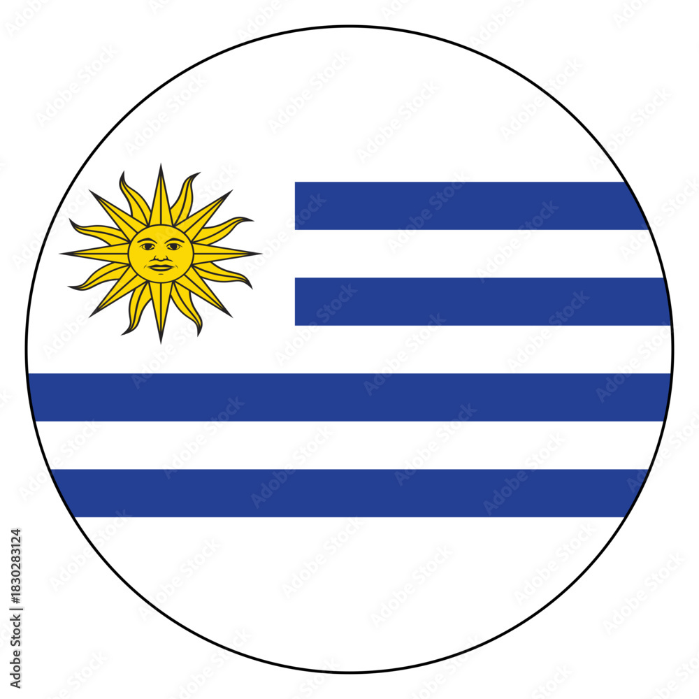 Obraz premium Uruguay Flag Circle