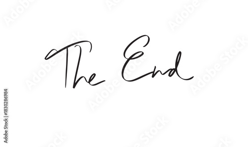 The end text font calligraphy hand written lettering script black color object icon the end thank you film the end watching movie cinema picture presentation the end final event film banner watching 