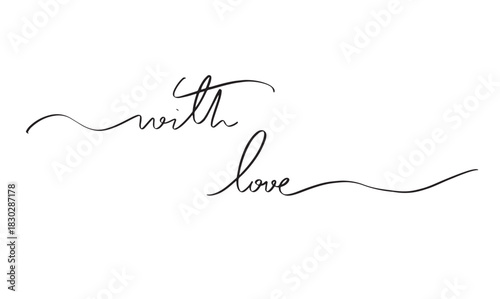 With love text font calligraphy hand written lettering script black color object icon with love happy valentine day romantic holiday 14 fourteen day date february month wedding with love valentine