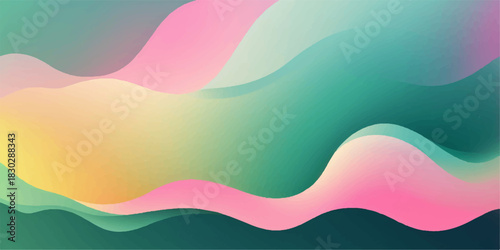 Abstract colorful rainbow vector design with wavy lines and curves for web banner background illustration
