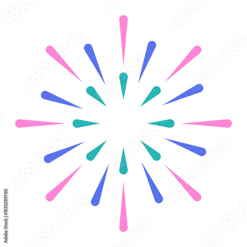 abstract colorful fireworks starburst lights 