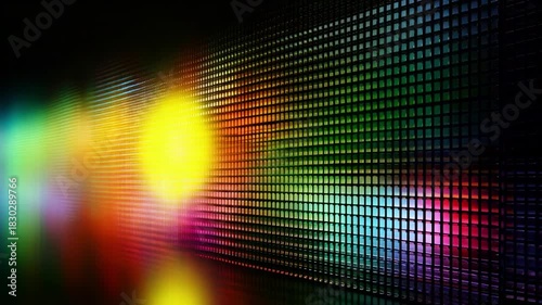 Wallpaper Mural Vibrant Abstract Light Patterns: A Dynamic Display of Colorful Illuminations in a Grid Format Creating an Engaging and Enchanting Visual Experience Torontodigital.ca