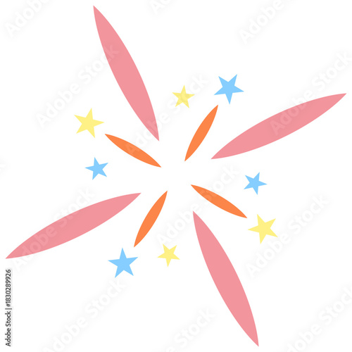 abstract colorful fireworks starburst lights 