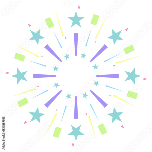 abstract colorful fireworks starburst lights 