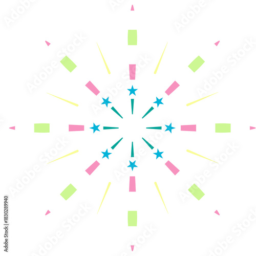 abstract colorful fireworks starburst lights 