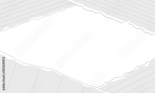 torn paper with space for text border frame banner card illustration