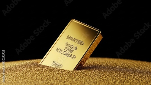 A gold bar, labeled 