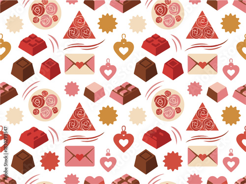 Delicious Assortment of Chocolates and Valentines Day Treats.