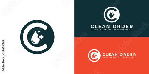 The circular logo design creatively combines the letter C with a shiny water droplet to represent cleanliness and top-notch detailing services for vehicles of all sizes.